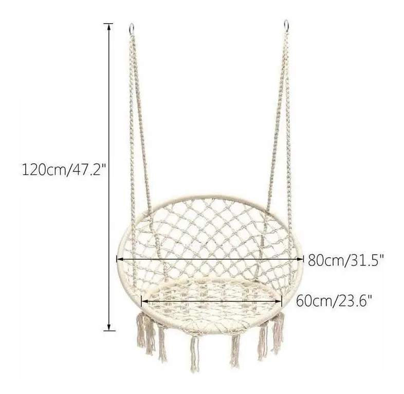 Silla Colgante Hamaca Macramé + Envío gratis