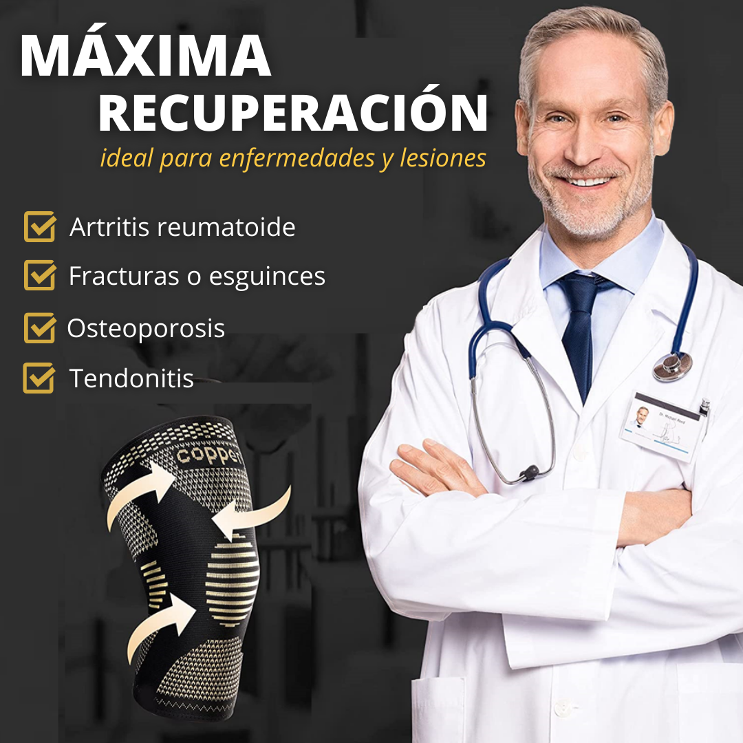 Rodillera Ortopédica y Deportiva de compresión de cobre + Envío Gratis