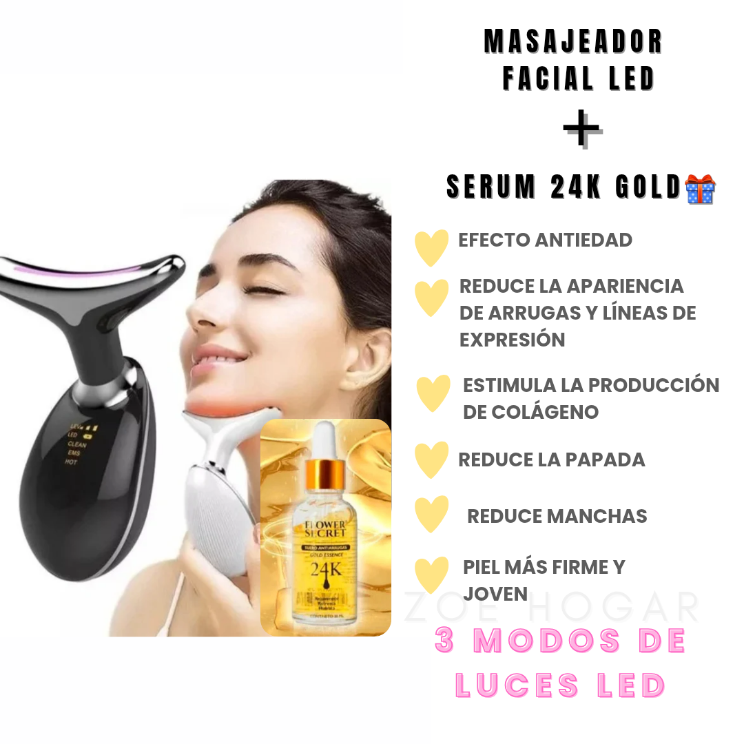 Masajeador Facial Led Lifting Pro™ + Serum 24k🎁