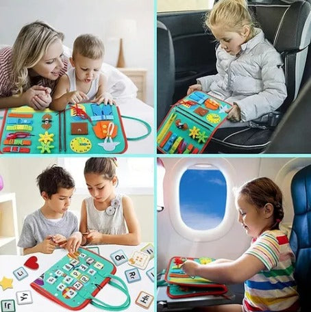 Tablero Sensorial Montessori para Estimulación - Didáctico