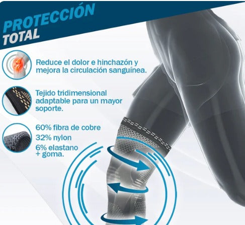 Rodillera Ortopédica y Deportiva de compresión de cobre + Envío Gratis