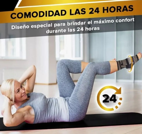 PROMO PACK 2 Tobilleras de Compresión con Fibra de Cobre - Alivio del dolor