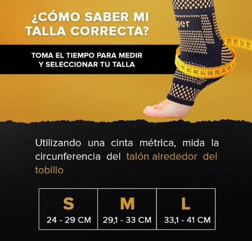 PROMO PACK 2 Tobilleras de Compresión con Fibra de Cobre - Alivio del dolor