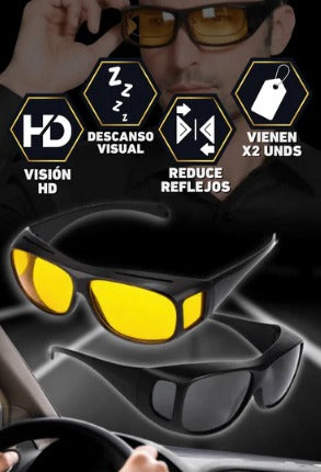 Lentes PACK 2x1 Visión HD Día y Noche - Conducción Segura y Cómoda