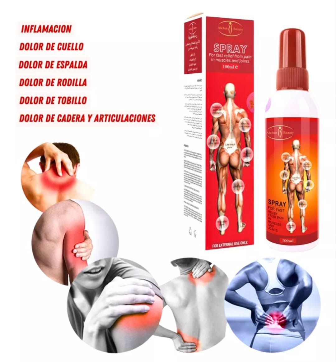 Relief™ Spray Analgésico Rápido Alivio del Dolor Muscular y Articular