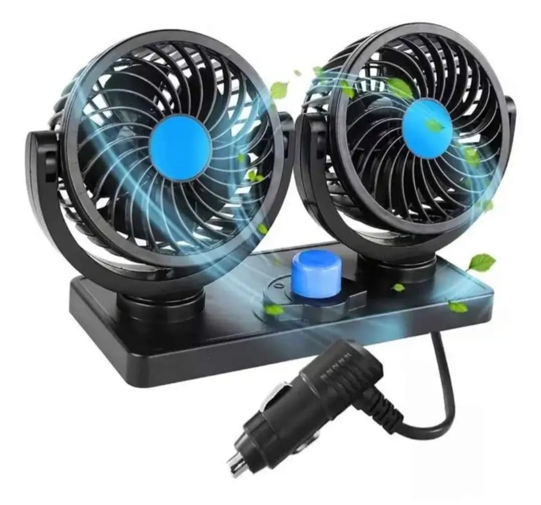 Ventilador Doble Cabezal 360 para Auto + Envío Gratis