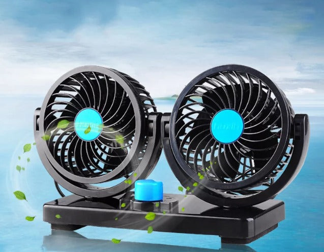 Ventilador Doble Cabezal 360 para Auto + Envío Gratis