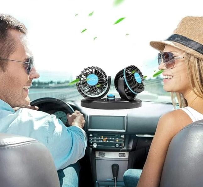 Ventilador Doble Cabezal 360 para Auto + Envío Gratis