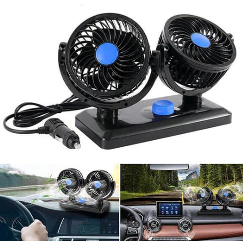 Ventilador Doble Cabezal 360 para Auto + Envío Gratis