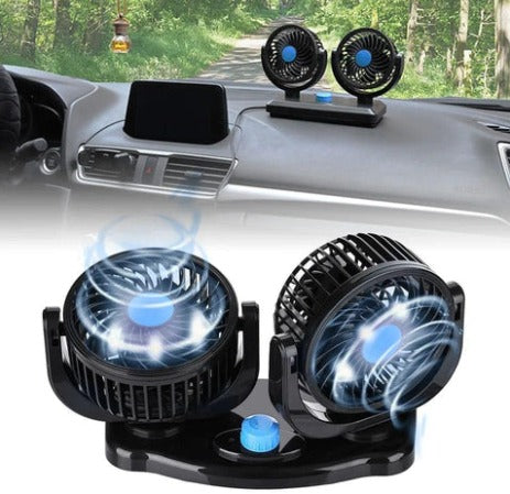 Ventilador Doble Cabezal 360 para Auto + Envío Gratis