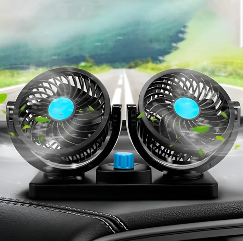 Ventilador Doble Cabezal 360 para Auto + Envío Gratis