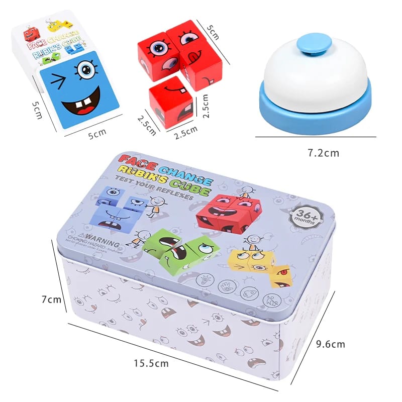Juego Montessori Cambia Caritas con Campana + Envío Gratis