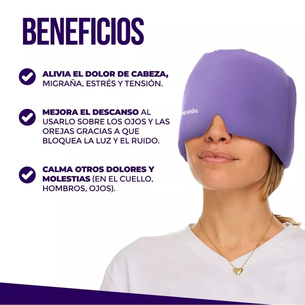 Gorro Gel Terapéutico - Alivio del dolor Migraña + Envío Gratis
