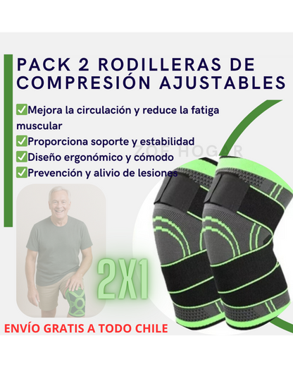 Elite Support™ - Pack 2x1: Rodillera de Compresión Ajustable🦵