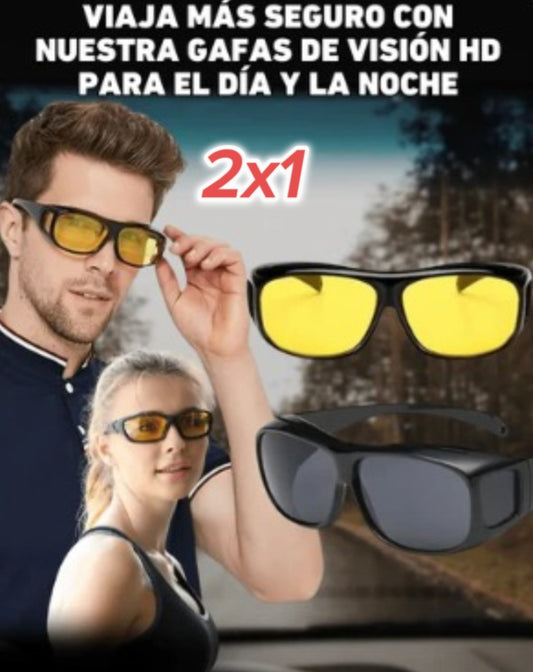 Lentes PACK 2x1 Visión HD Día y Noche - Conducción Segura y Cómoda