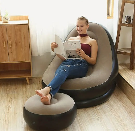 SOFÁ INFLABLE + REPOSAPIÉS (Envío Gratis)