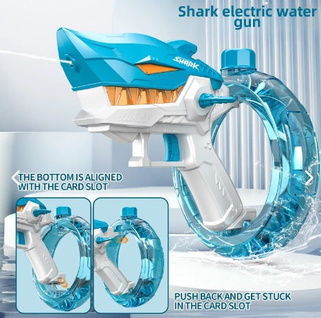 Pistola Lanza Agua Eléctrica Recargable - Shark + Envío Gratis