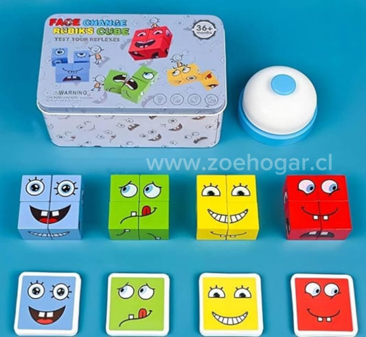Juego Montessori Cambia Caritas con Campana + Envío Gratis