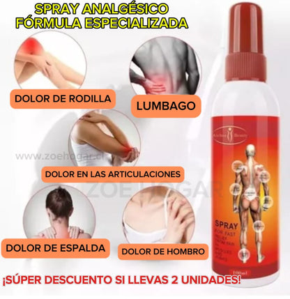 Relief™ Spray Analgésico Rápido Alivio del Dolor Muscular y Articular
