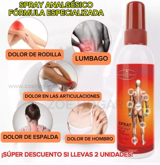 Relief™ Spray Analgésico Rápido Alivio del Dolor Muscular y Articular