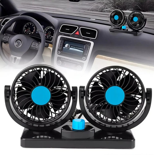 Ventilador Doble Cabezal 360 para Auto + Envío Gratis