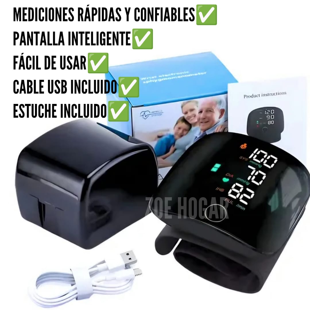 Tensiómetro digital de muñeca — Mide tu presión en segundos sin salir de casa