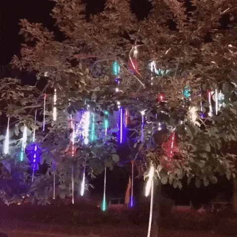 Luces Navideñas Lluvia de Meteoritos Solar  + Envío Gratis